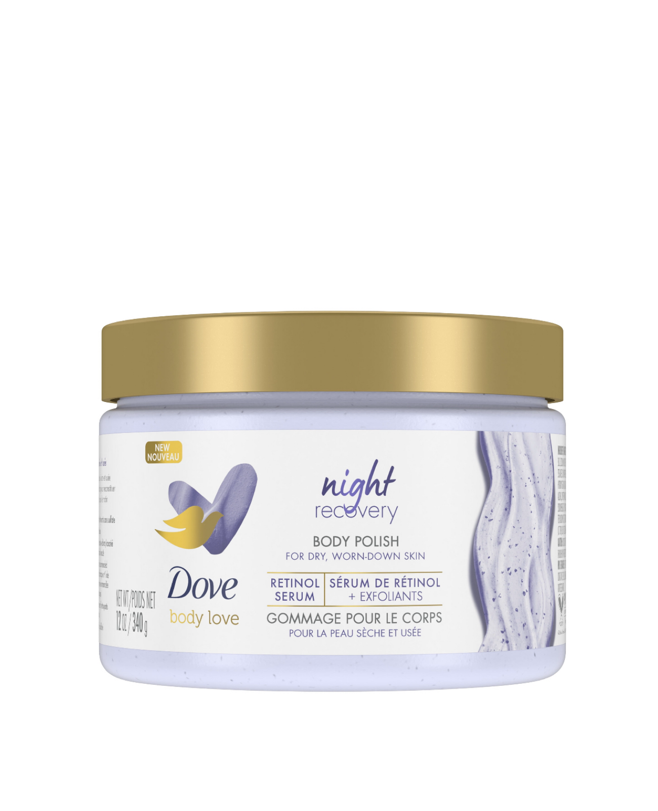 Dove scrub night recovery serum de retinol