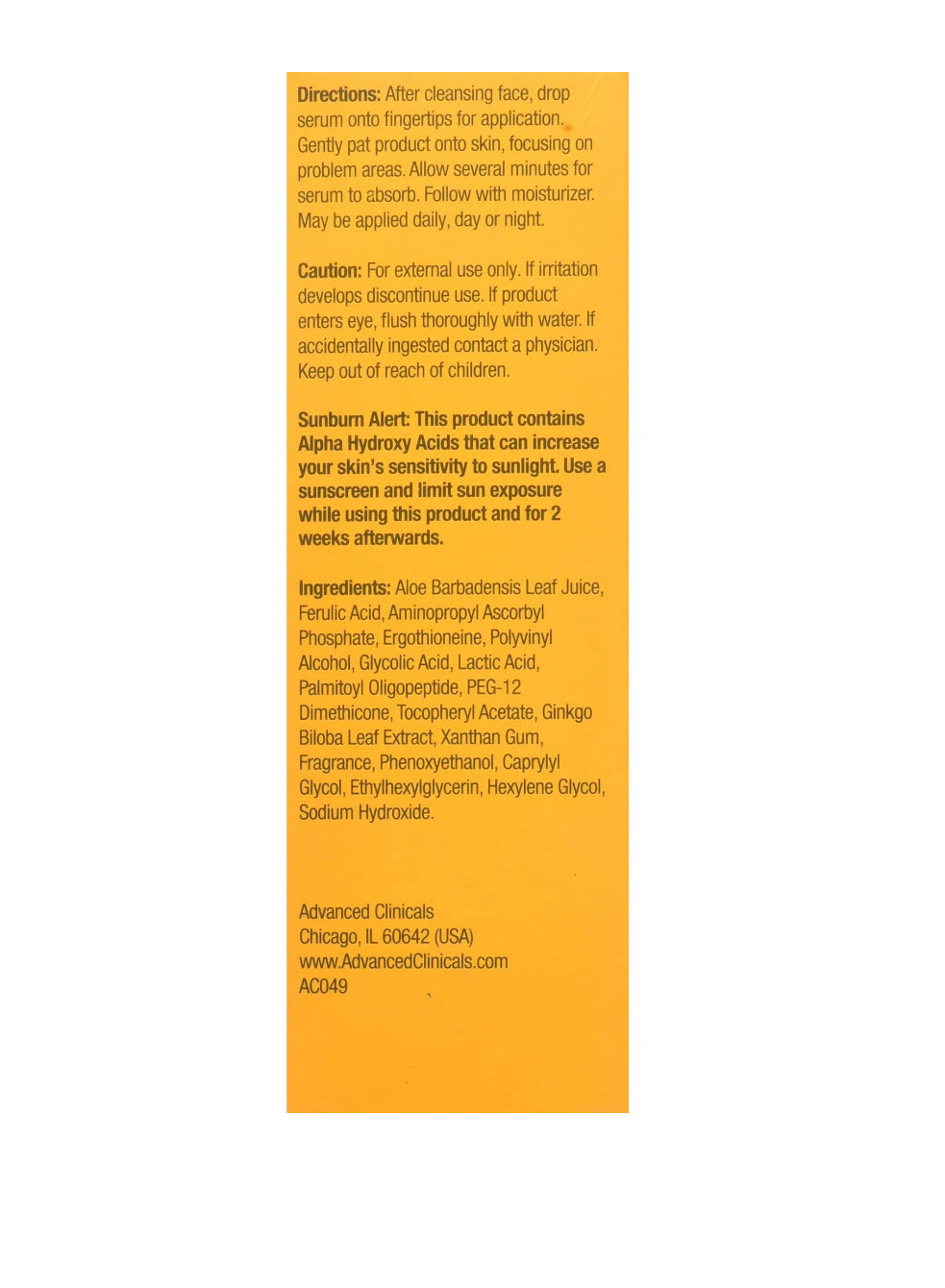 Advanced Clinicals Vitamin C Face Serum 52ml
