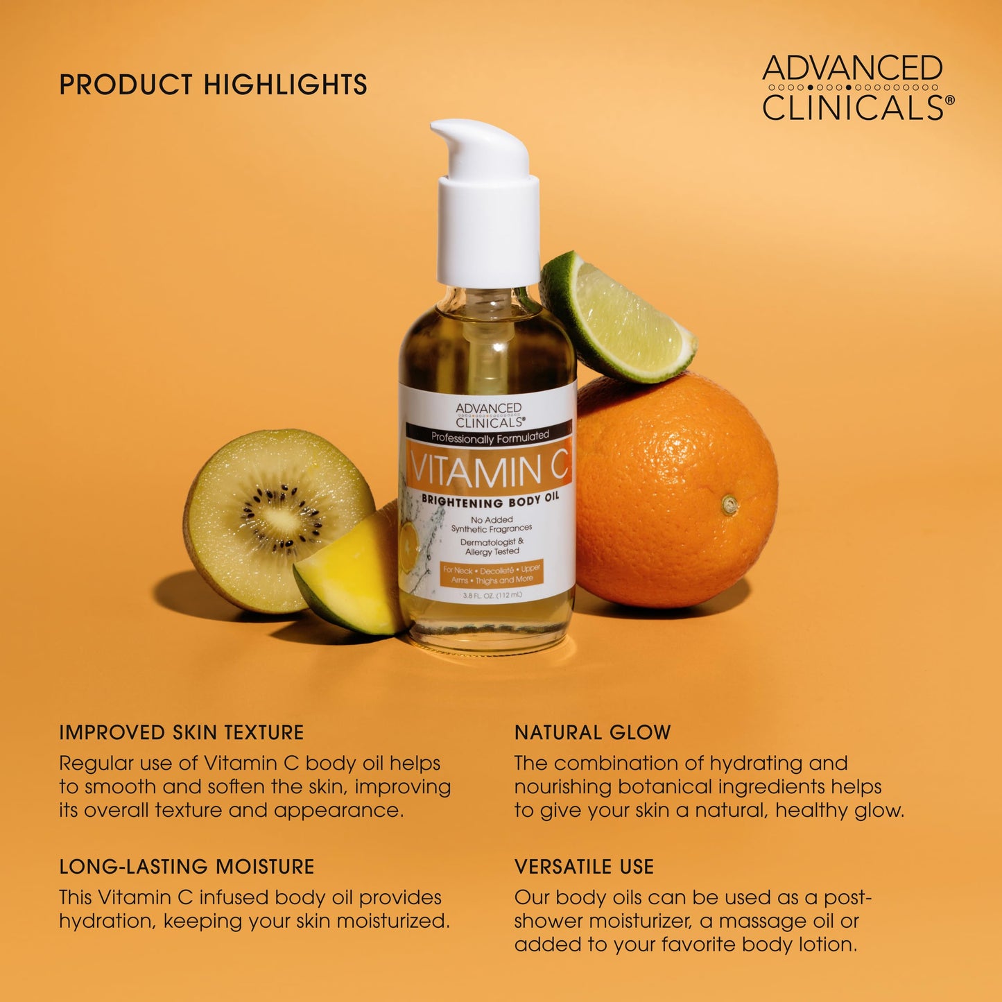 Advanced Clinicals Vitamin C Body Oil