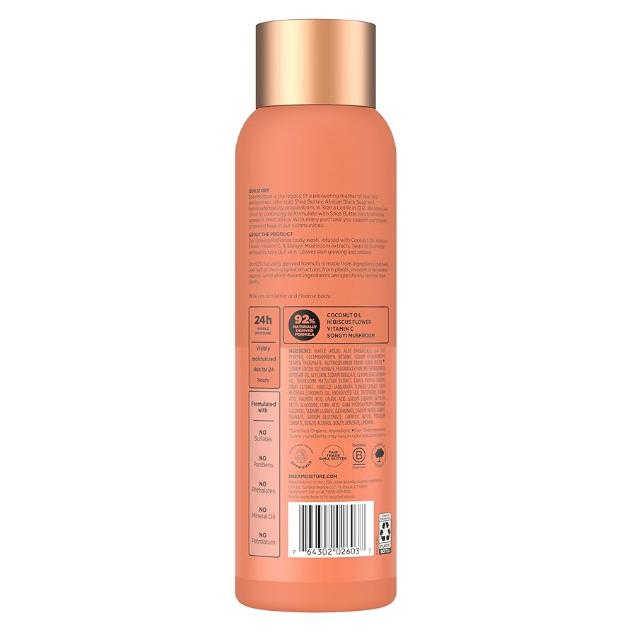 shea moisture glowing radiance body wash