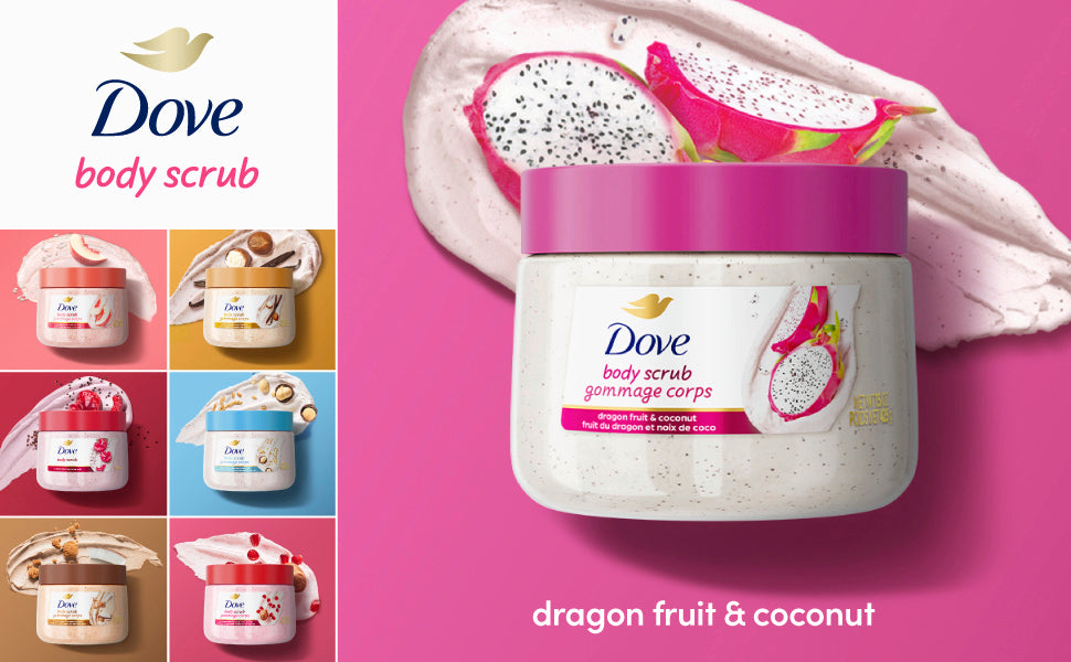 Dove Body Scrub Dragon Fruit & Coconut Cream Body Scrub