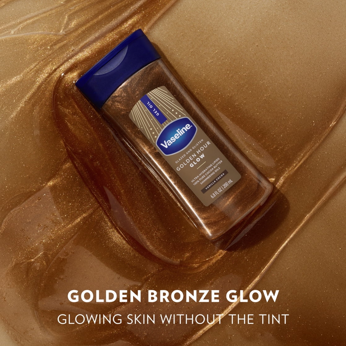 Vaseline Glazed and Glisten Golden Hour Body Gel