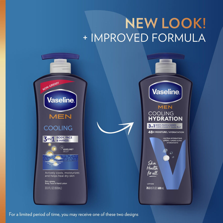 Vaseline lait homme cooling hydratation (corps,visage et mains)