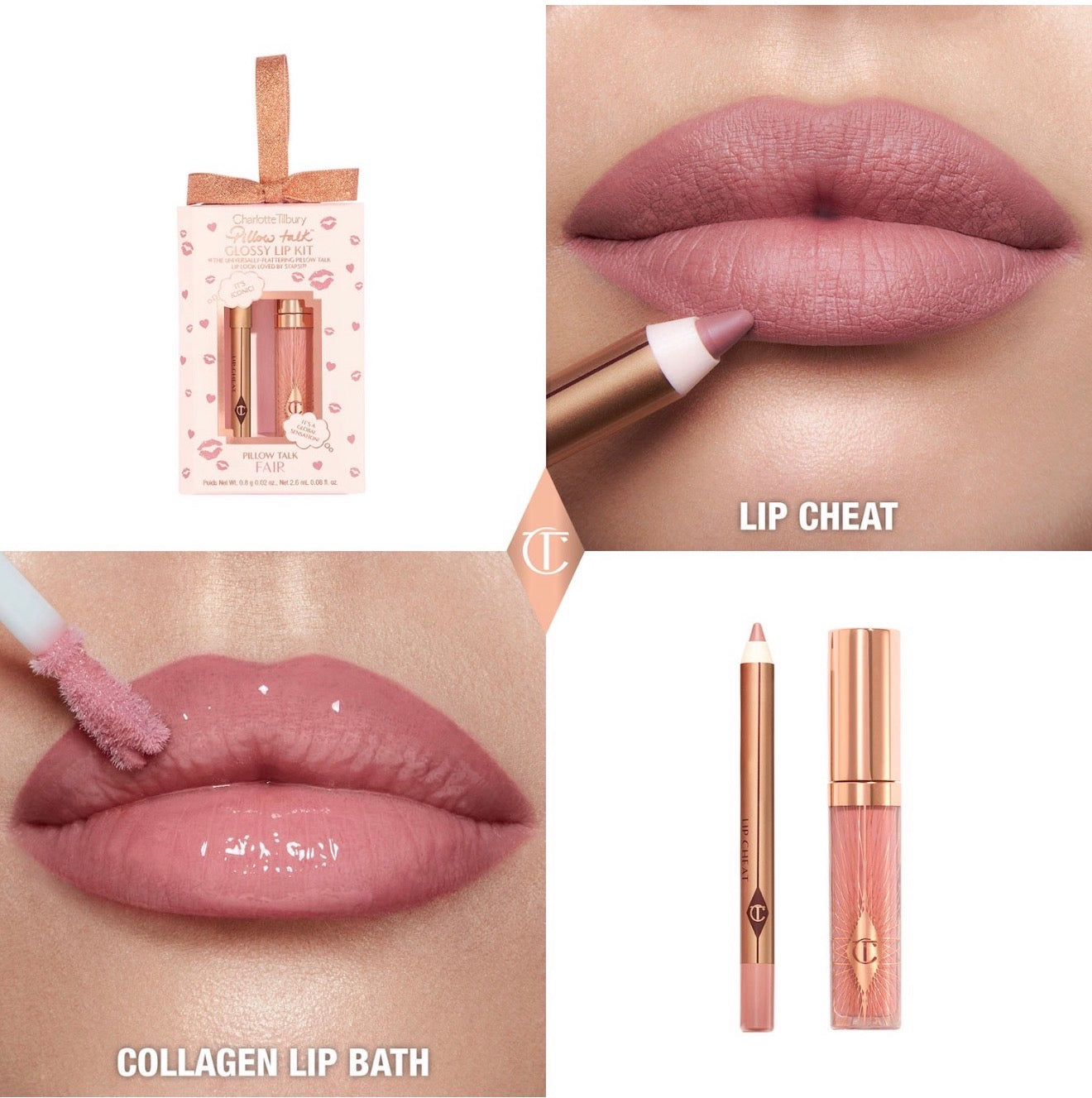 Tilbury – Pillow Talk Glossy Lip kit