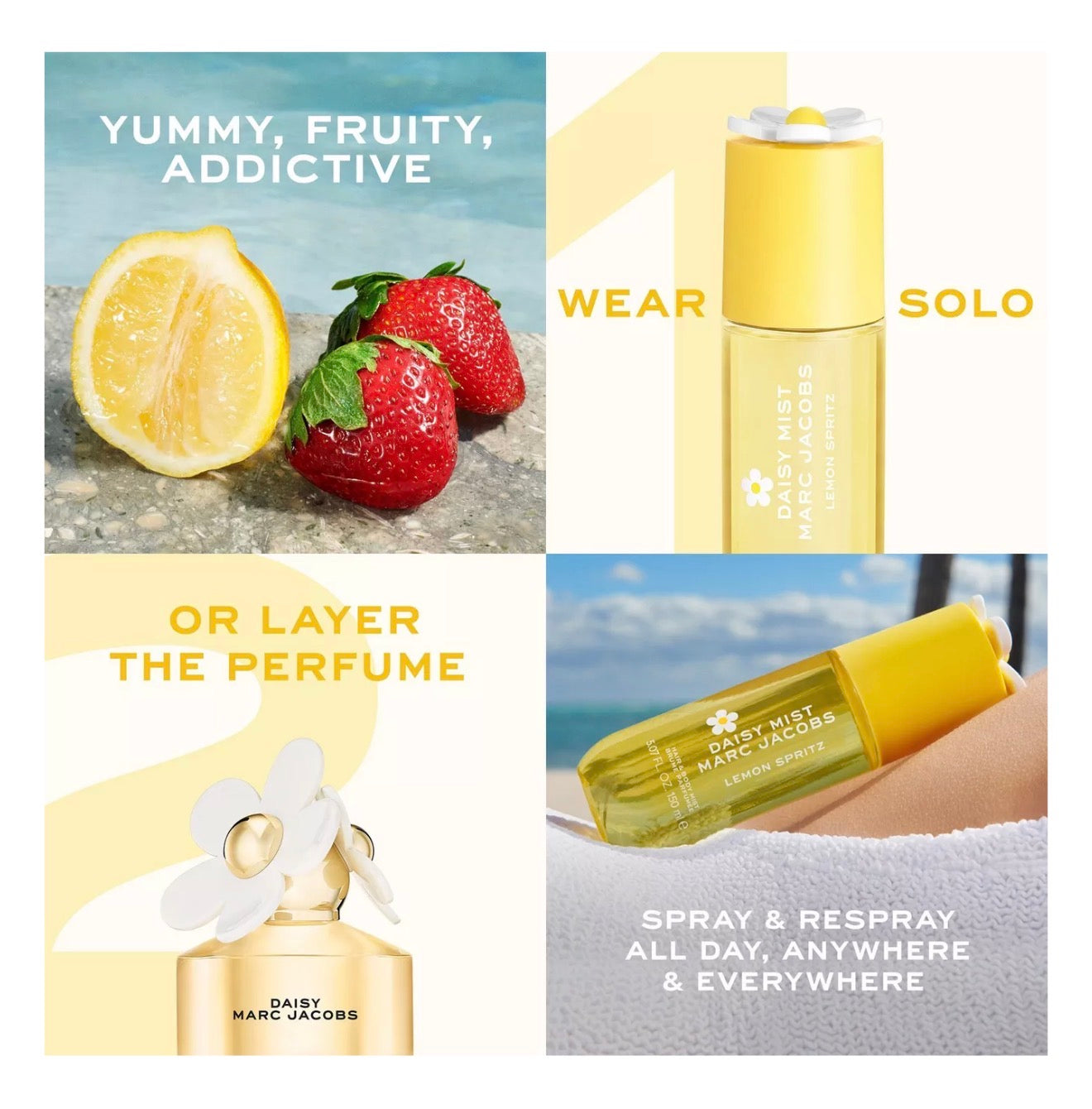 Marc Jacobs Daisy Mist – Lemon Spritz Brume Corps & Cheveux