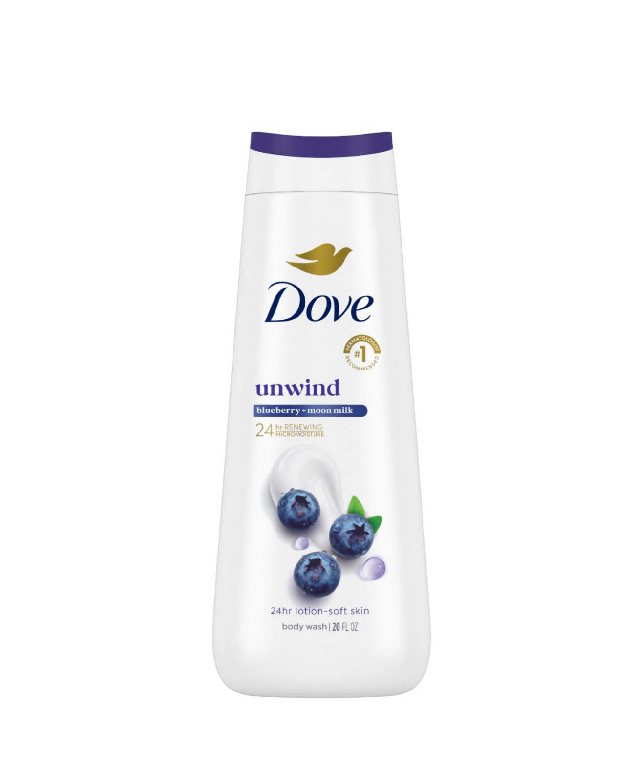 Dove Unwind – Gel douche Myrtille & Lait de lune