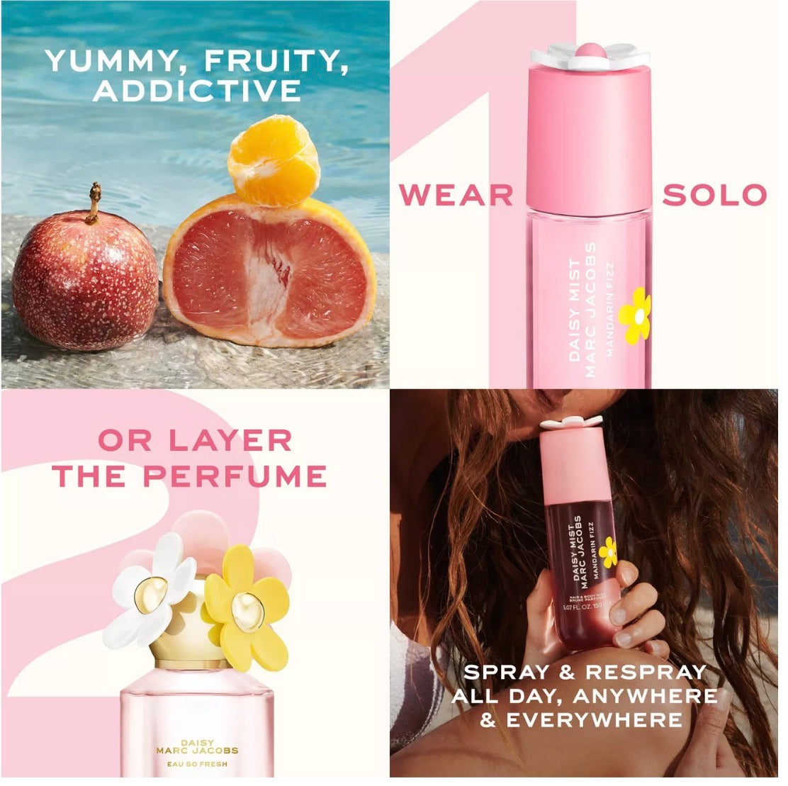 Marc Jacobs Daisy Mist – Mandarin Fizz  – Brumes Corps & Cheveux (Copy)