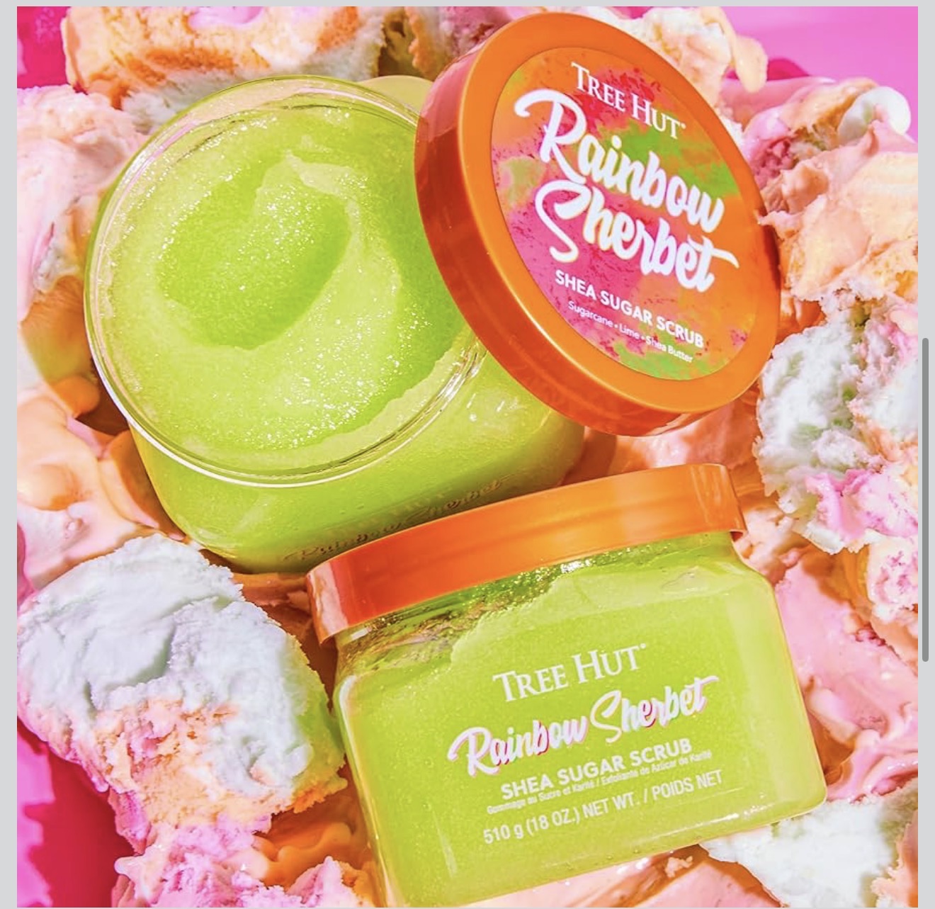 Tree Hut Gommage Corps Rainbow Sherbet
