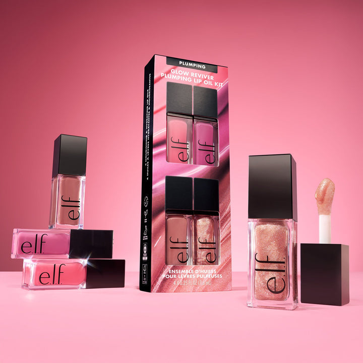 E.l.f Glow reviver plumping lip oil kit