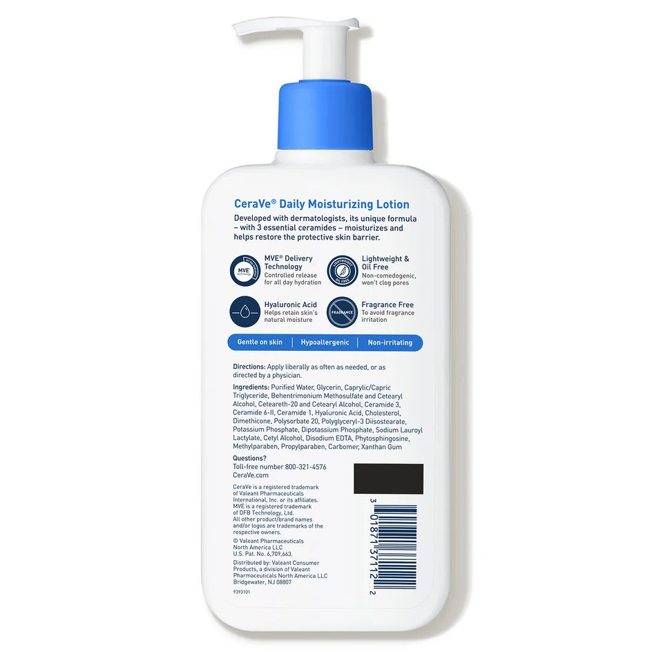 Cerave lait hydratant pour peau normale et sèche 355ml