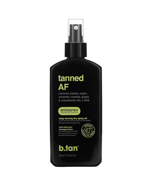 B.tan Tanned AF, Deep Tanning Dry Spray Oil, 8 fl oz (236 ml)