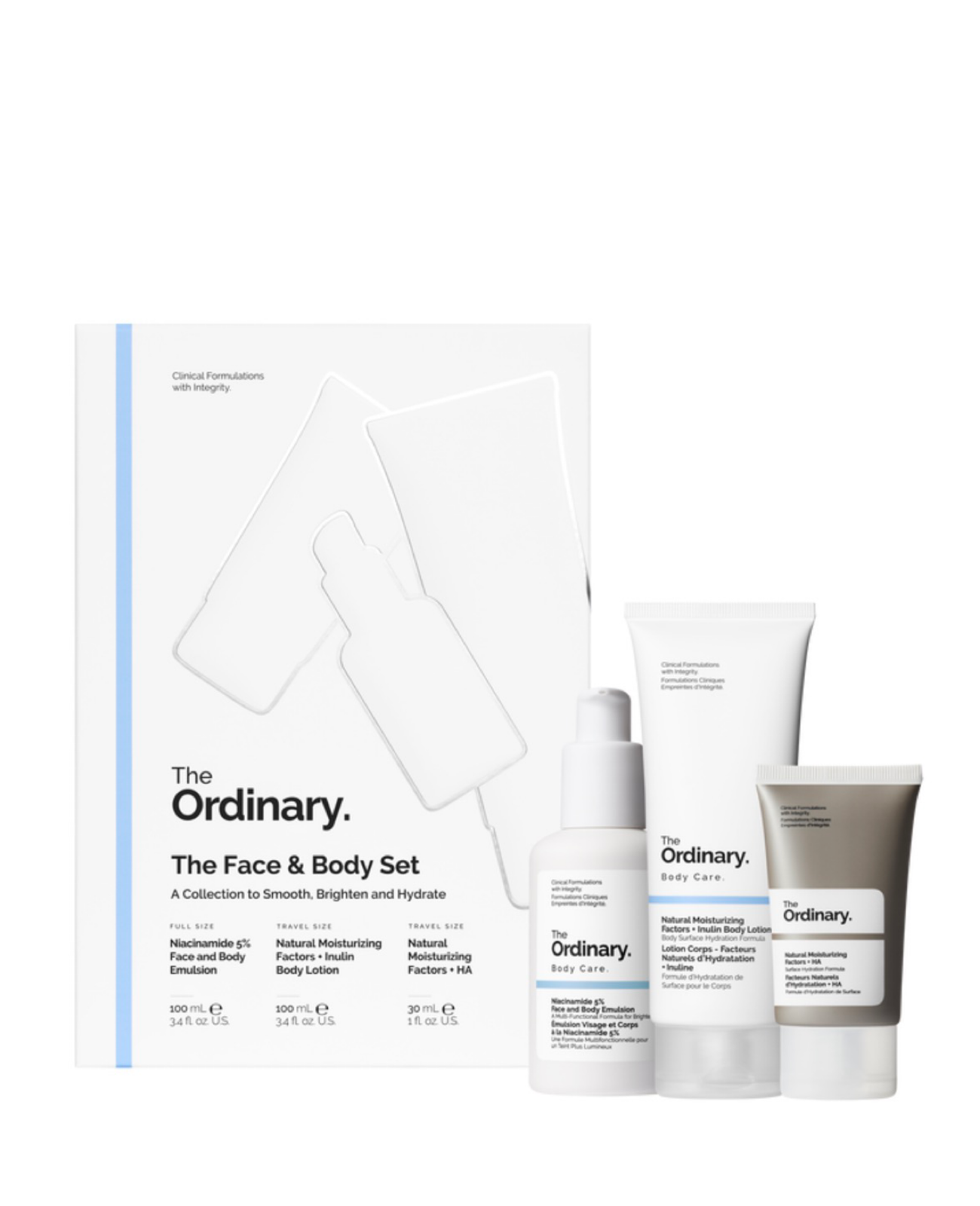 The Ordinary Face & Body Set Routine au Niacinamide 5%