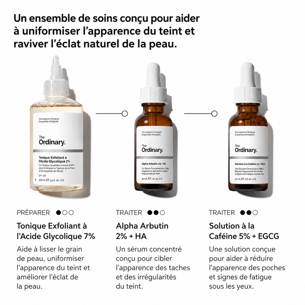 The Ordinary – The Bright Set : Routine éclat & teint uniforme