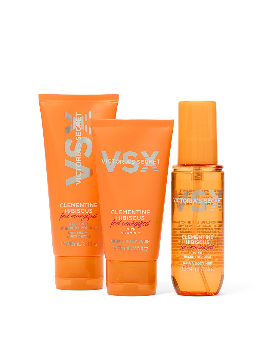 VS: Clementine Hibiscus Feel Energized Travel Set