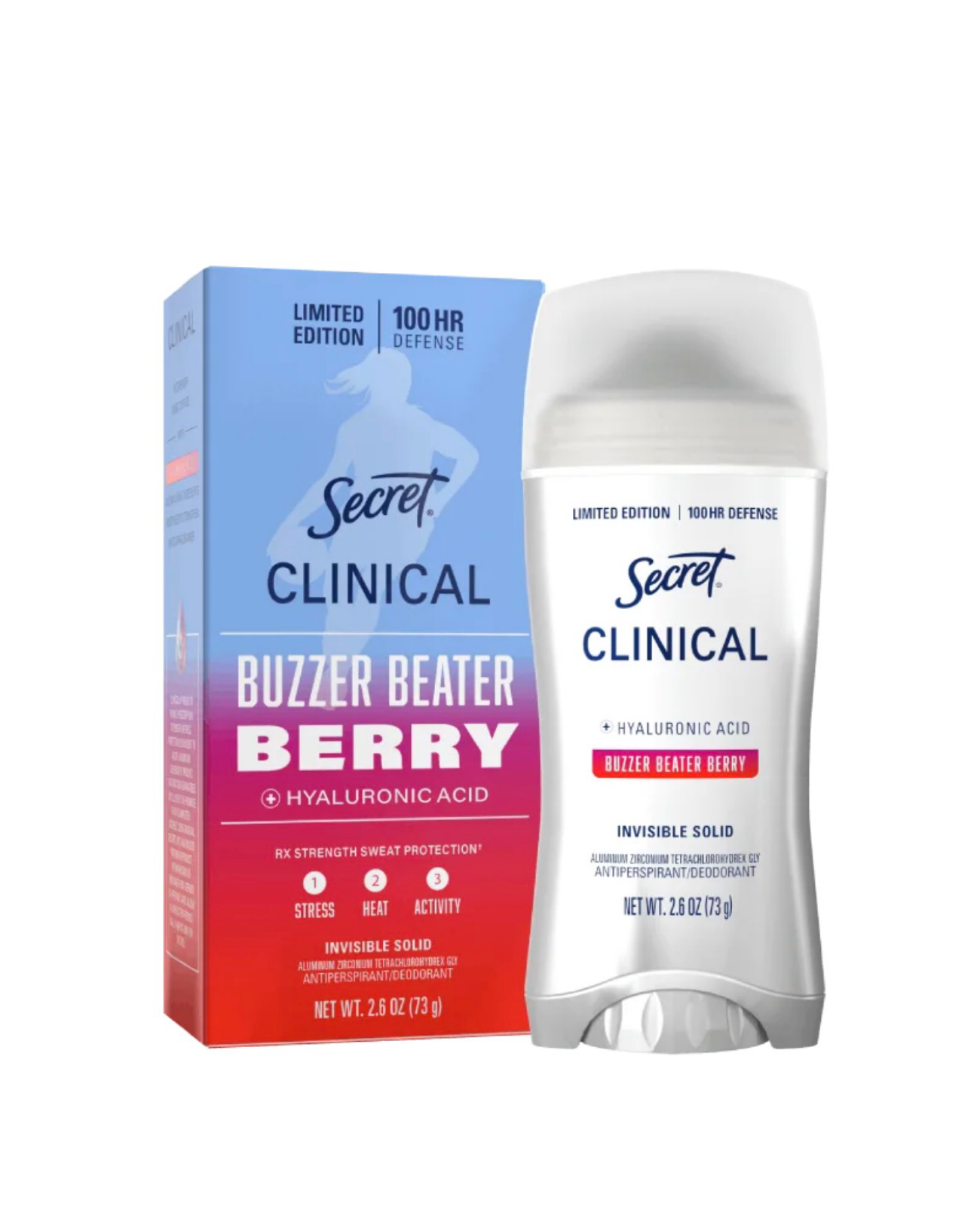 Secret Clinical Strength antiperspirant & Déodorant 100H 73 g ( Invisible Solid)